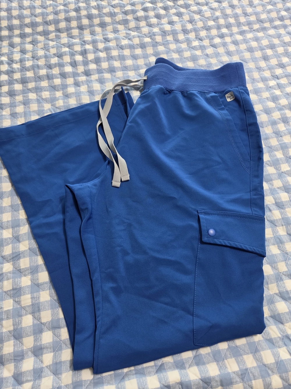 Women Blue Cargo Drawstring Pants